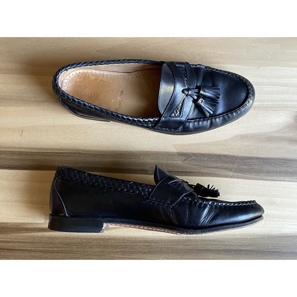 Allen Edmonds Maxfield Black Men's 10.5 C Width Slip-On Loafer Leather Tassel
